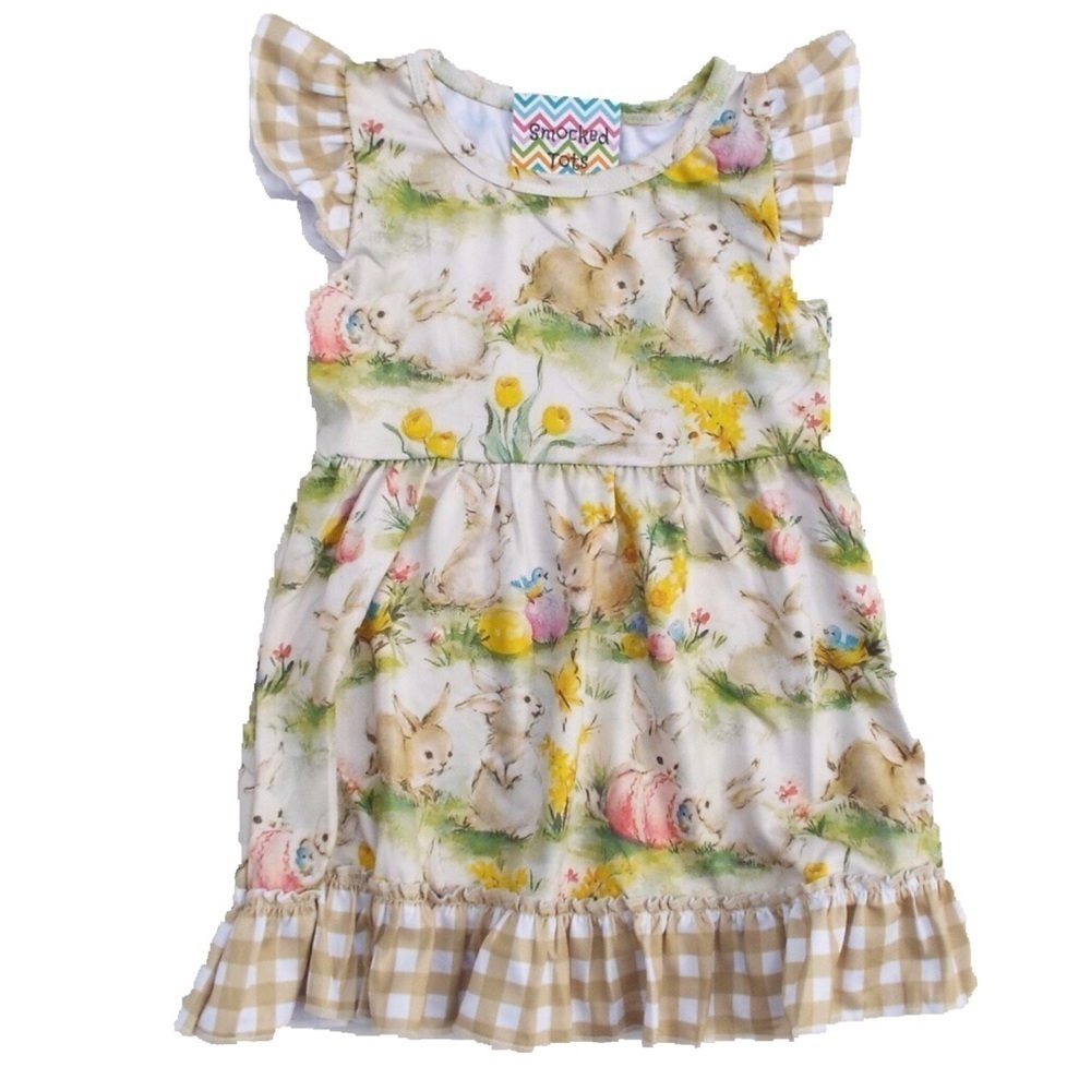 🐇Classic Vintage Portrait Bunny Girl’s Dress 1220